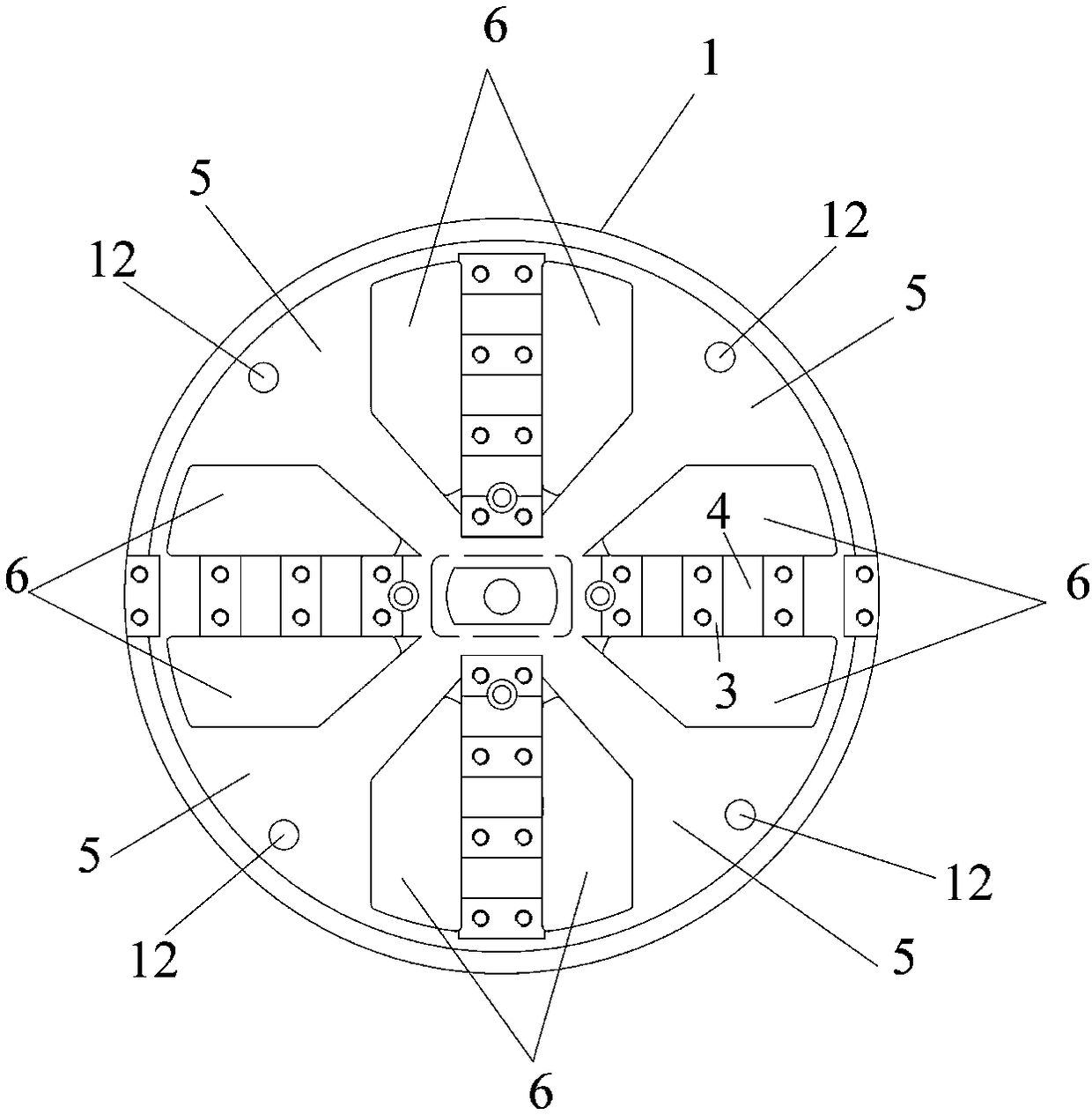 Device and method for monitoring soil pressure in excavation side of model shield machine