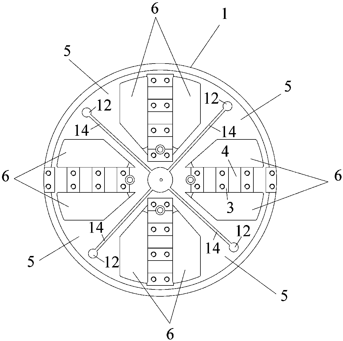 Device and method for monitoring soil pressure in excavation side of model shield machine