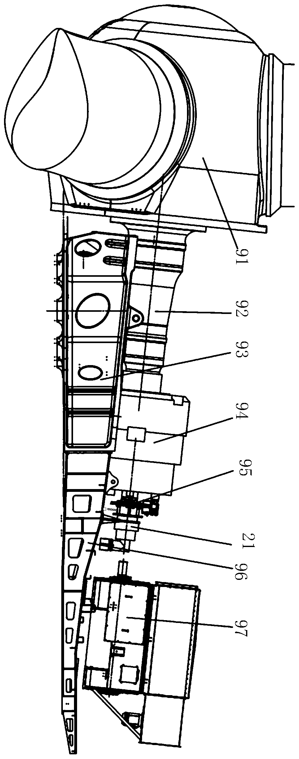 Single-blade hoisting barring gear and method for wind turbine generator system