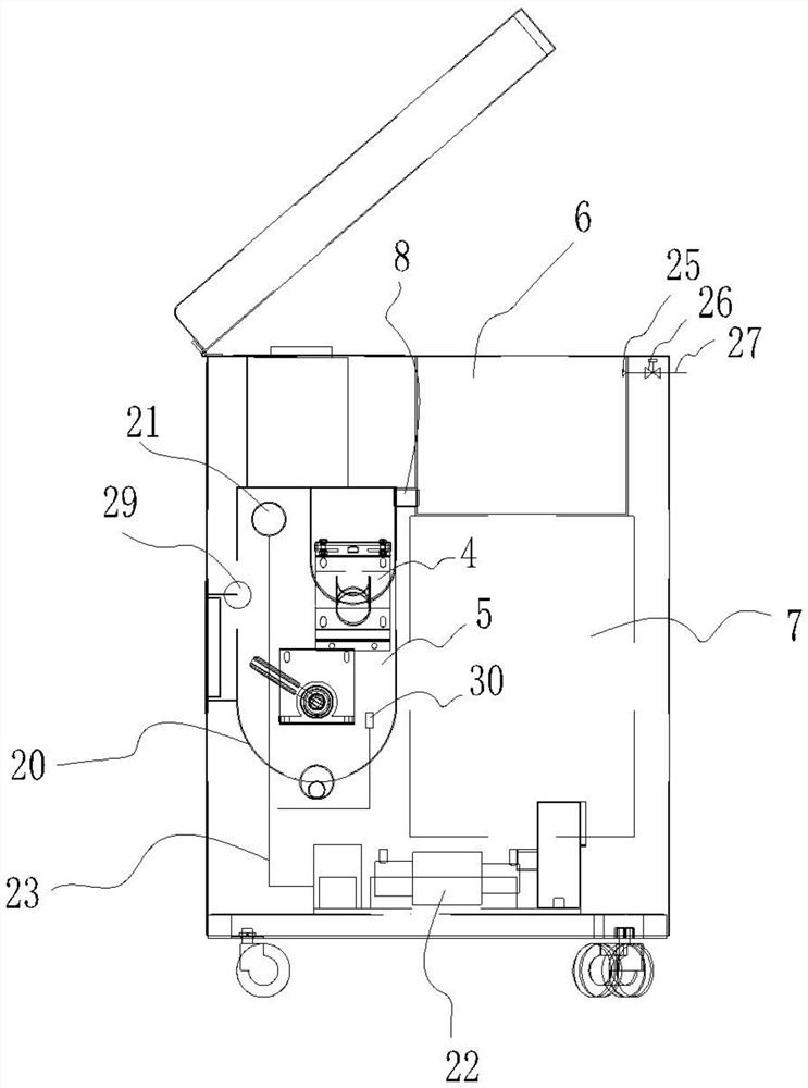 Domestic kitchen waste phase change water production degradation treatment system and treatment method thereof