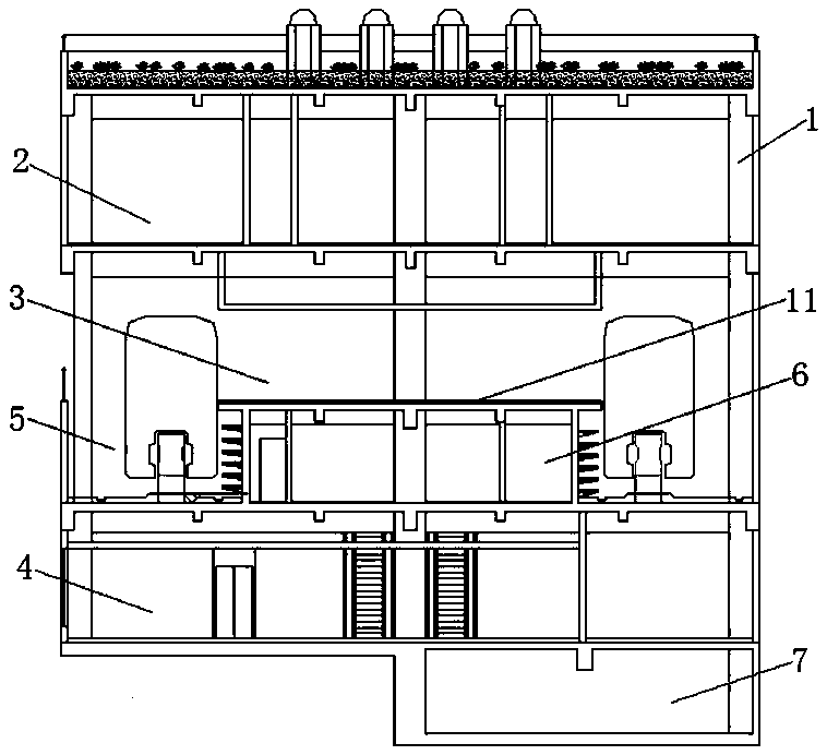 Double-station hall structure for mountain city station and application method thereof