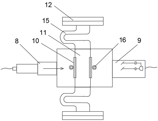 Online chromaticity detection device in naphtha heat exchange process