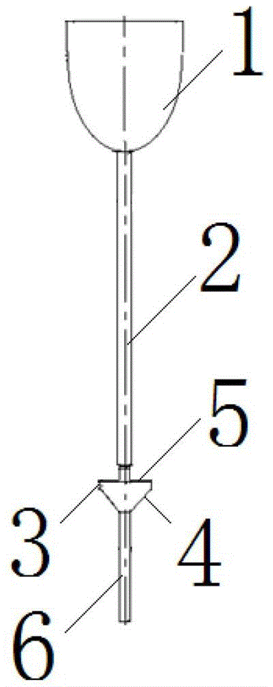 A slag stopper for steelmaking converter tapping slag stopper