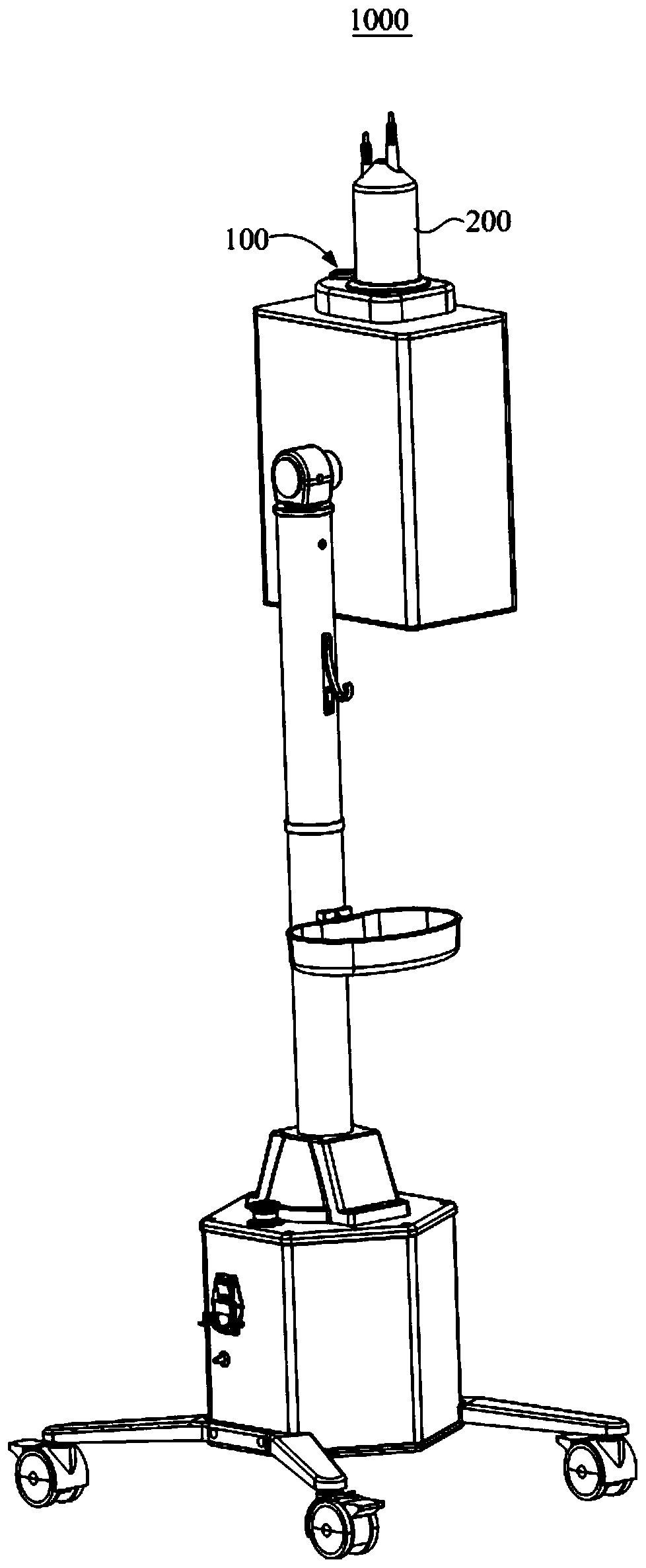 Air filtering device and high pressure syringe