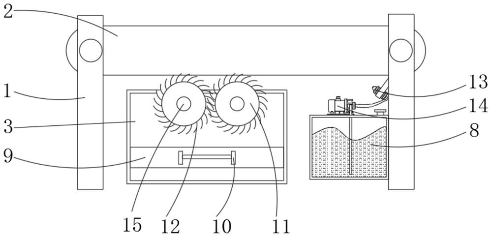 Stable antiskid wear-resistant conveying device for logistics