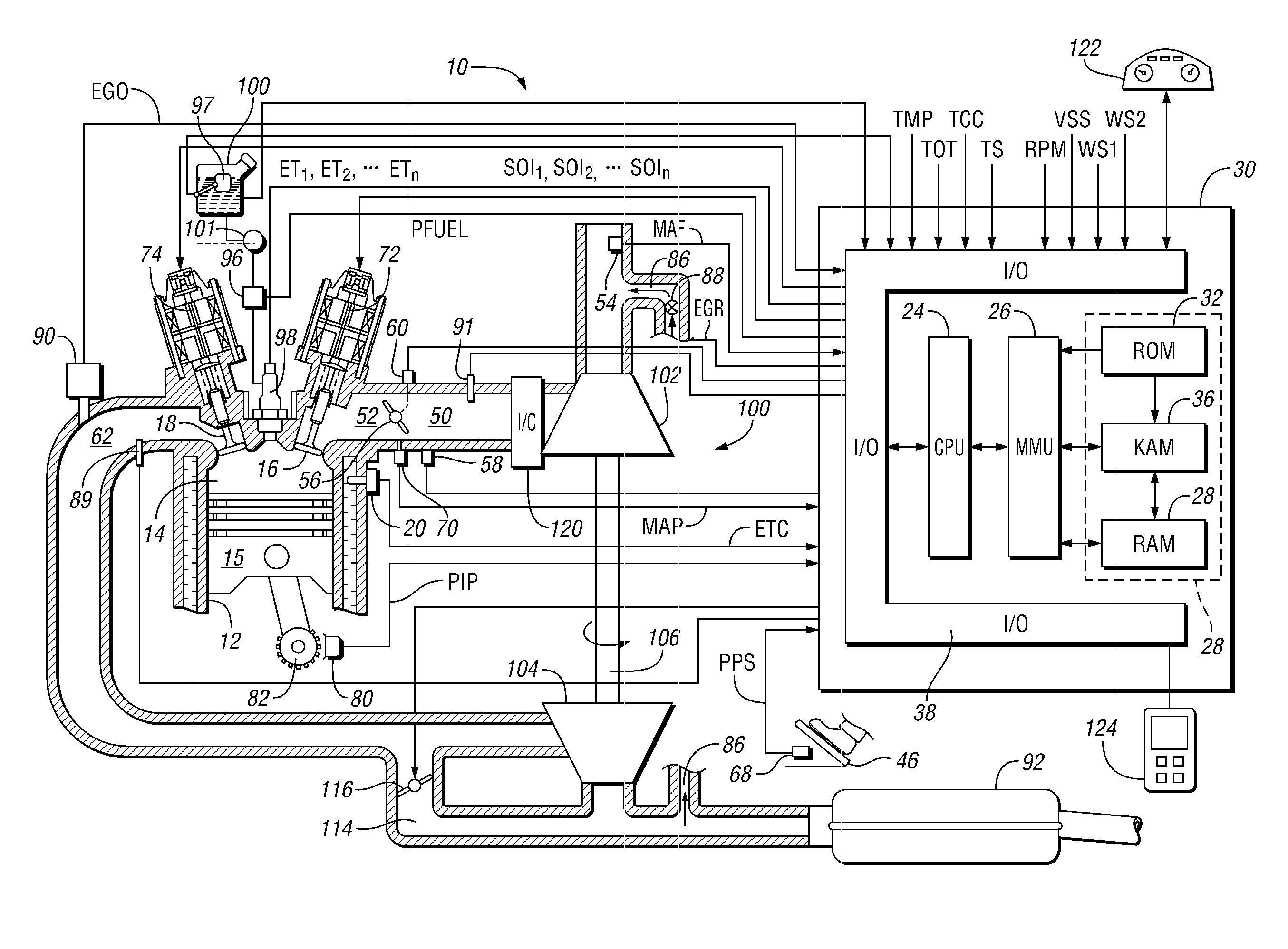 Compensation for oxygenated fuels in a diesel engine