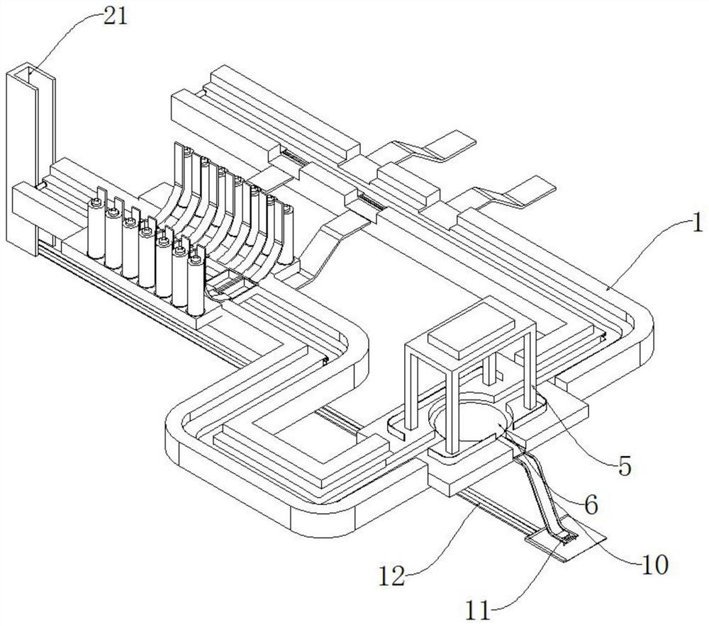 Automatic packaging assembly line for electronic products