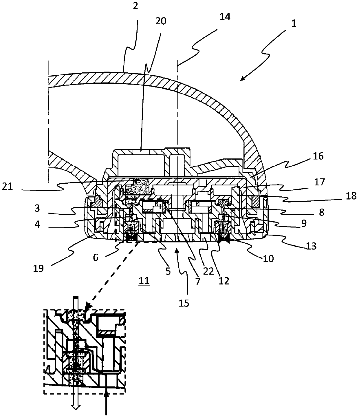 Water jets with spouts for mixing in air