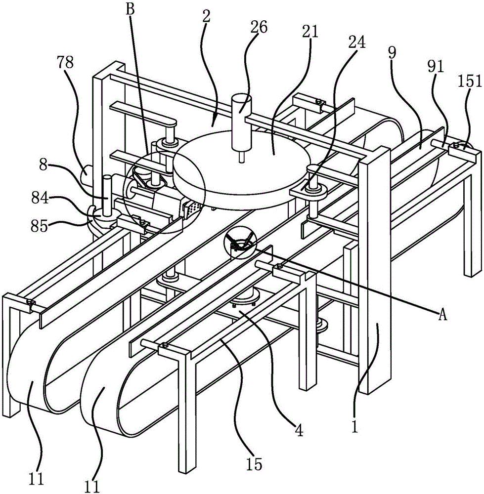 Labeling mechanism of round bowl production line