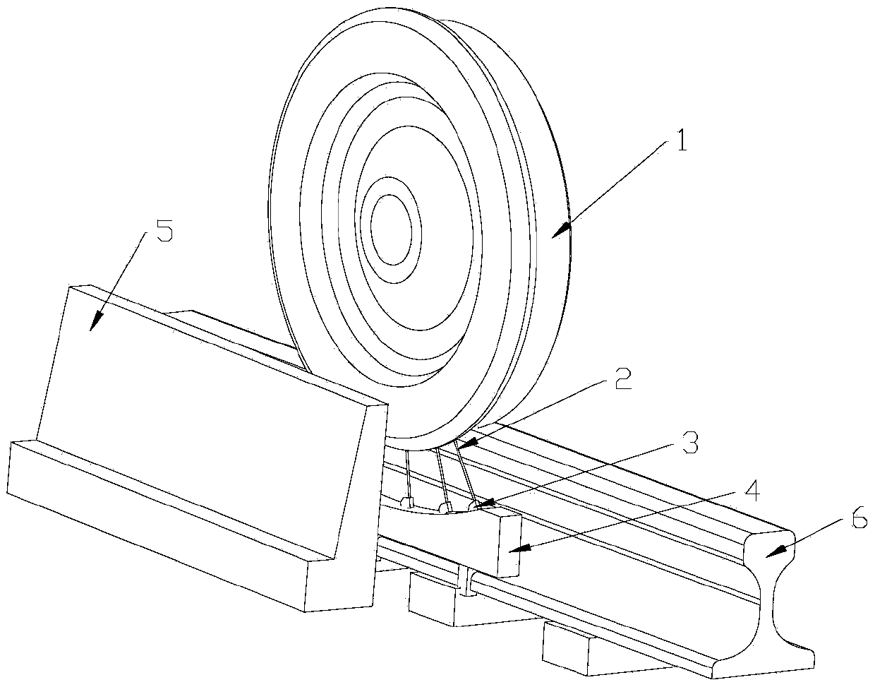 Device and method for detecting wheel diameter of urban rail vehicles with sensors installed in a straight line and inclined