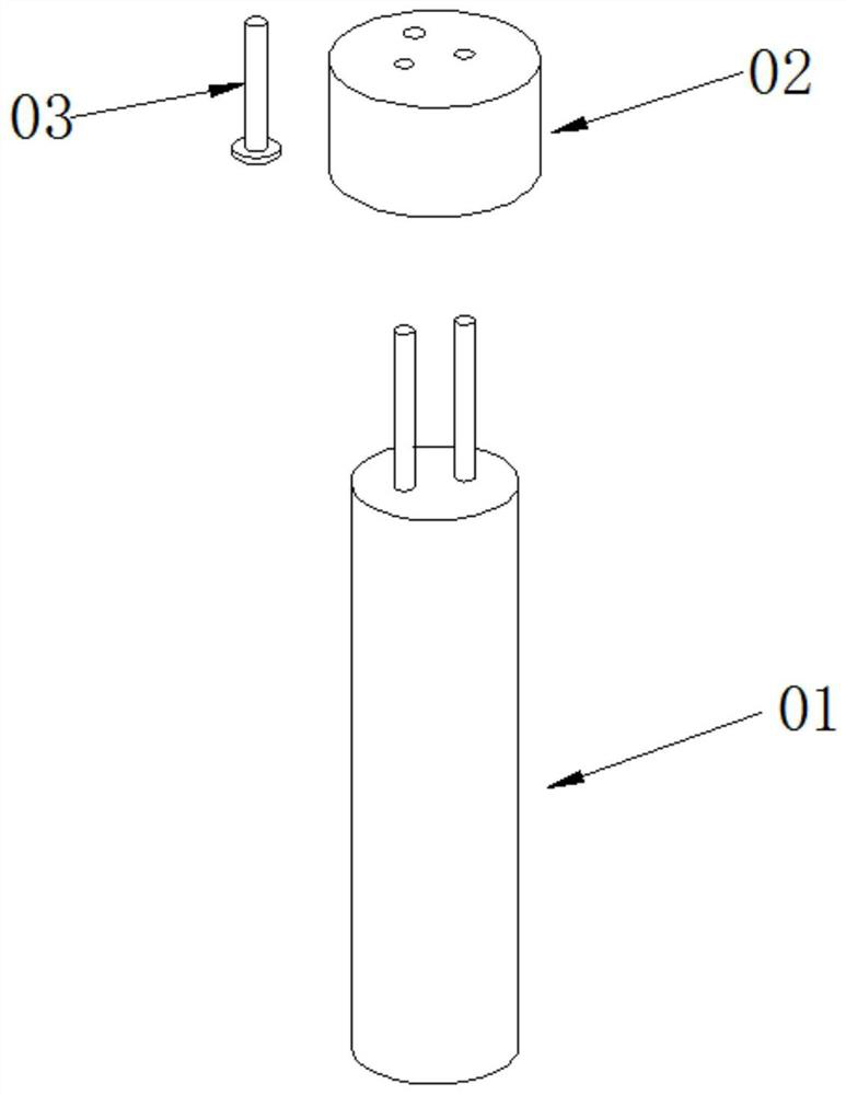 Nail assembling machine and nail assembling method for capacitor rubber cover