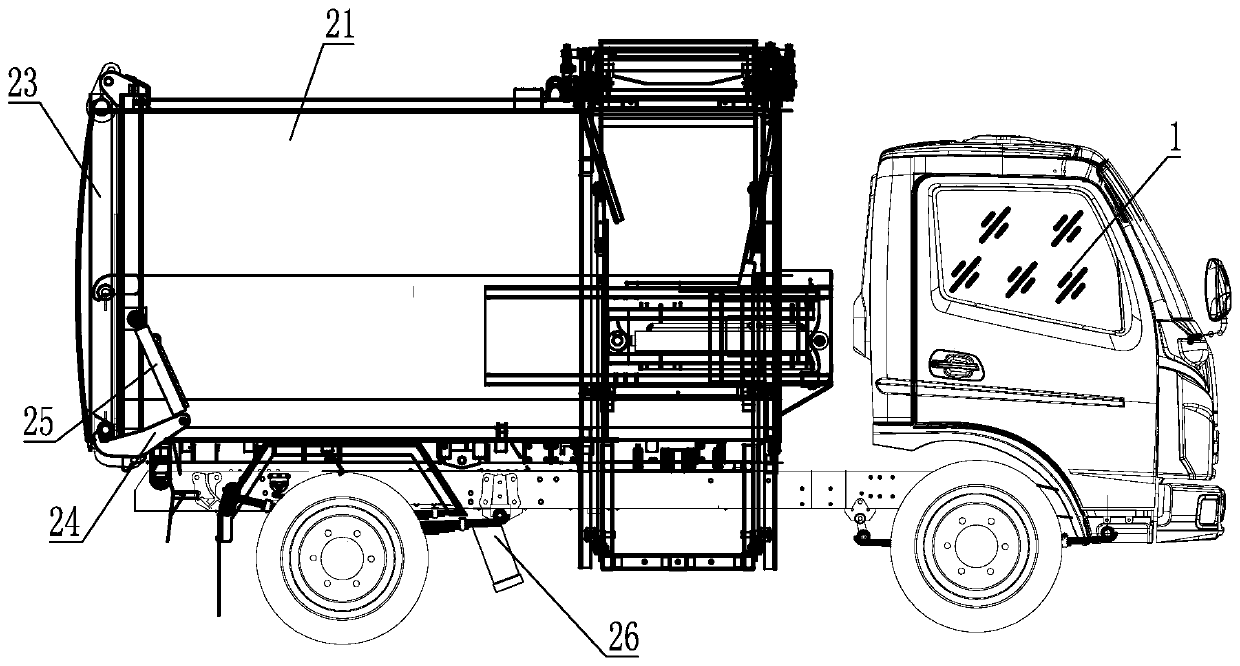 Novel side-mounted pressing vehicle