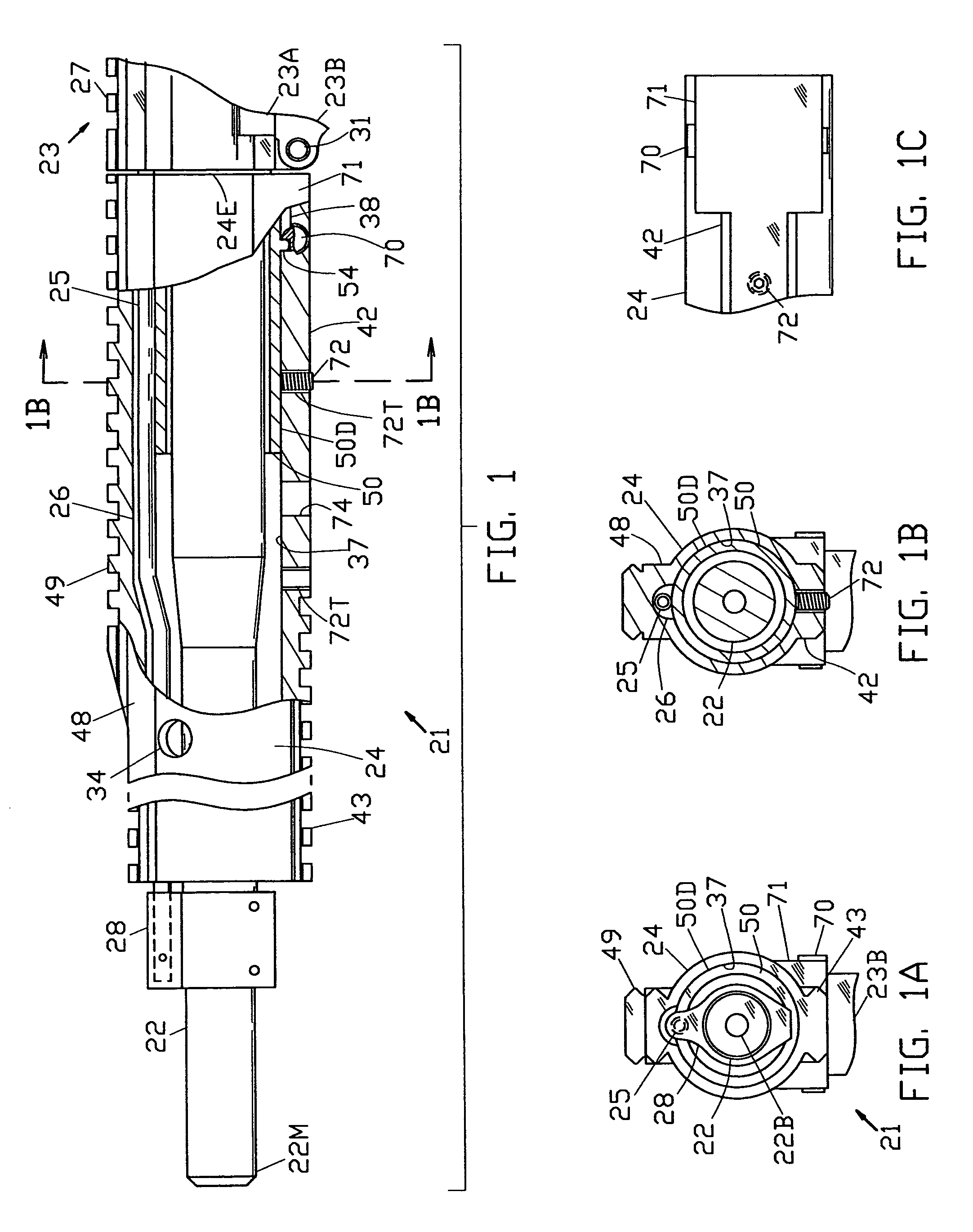 Handguard system with clamp device