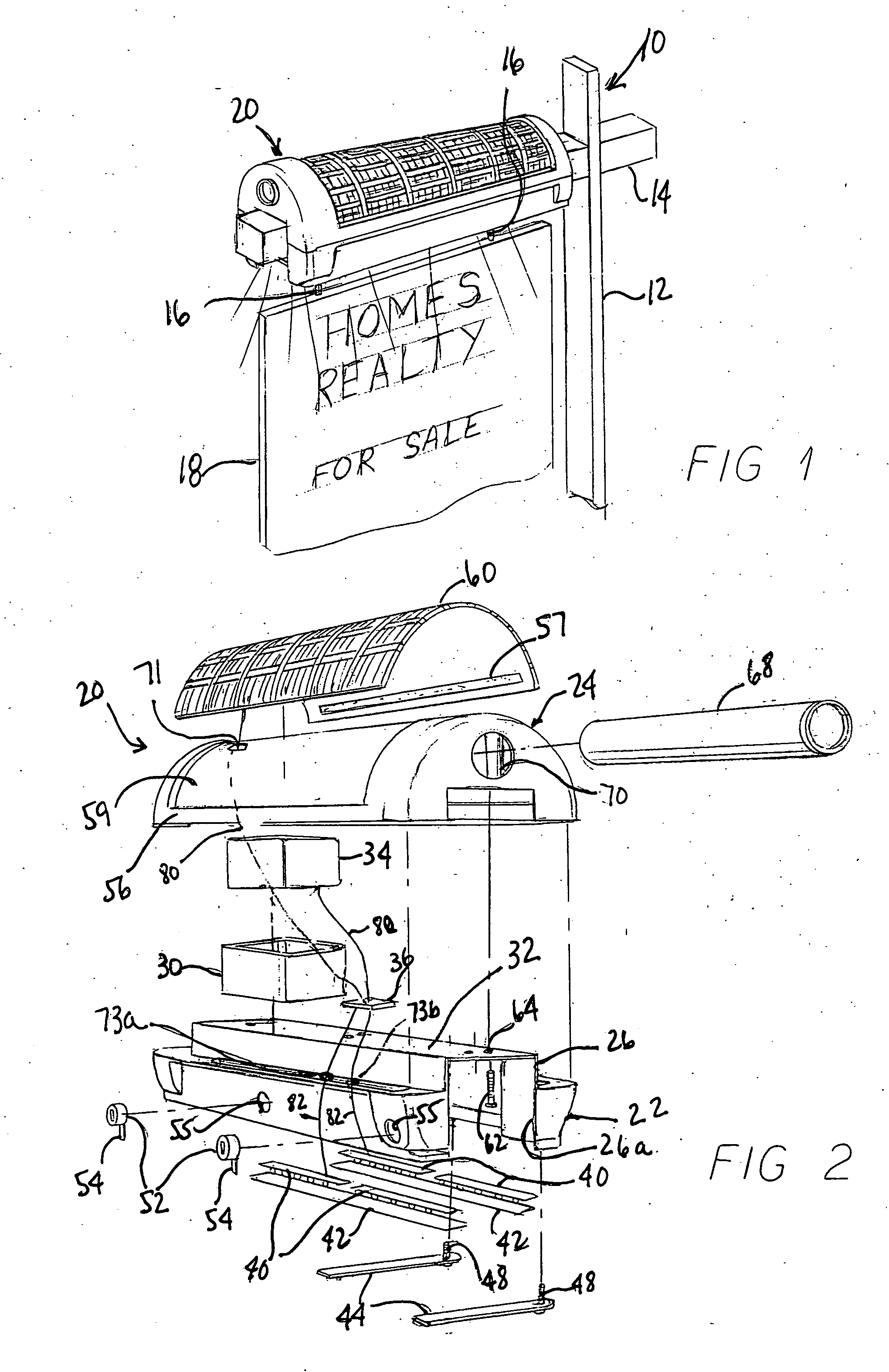 Lighting device for a realty sign