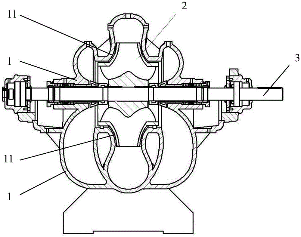 Circulating water pump and method for transforming same