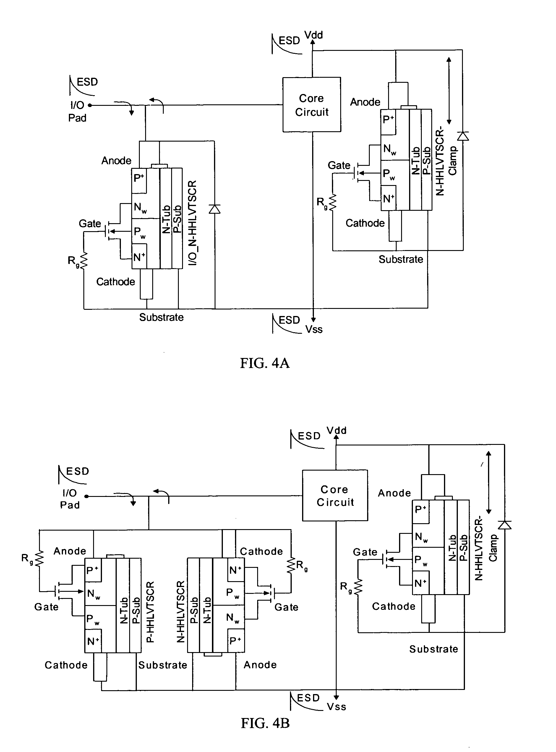 On-chip structure for electrostatic discharge (ESD) protection