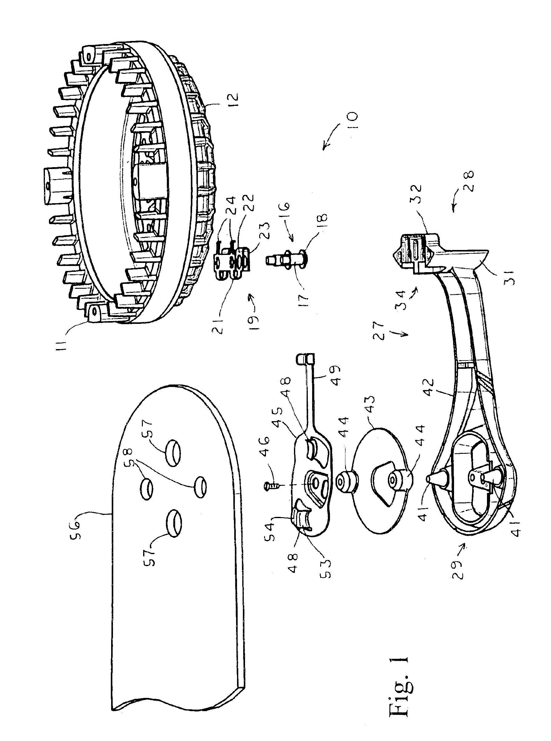 Quick connect blade iron system