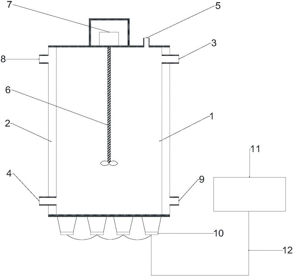 Method and device for producing hydrogen through pulsed power ultrasonic enhanced anaerobic biological fermentation