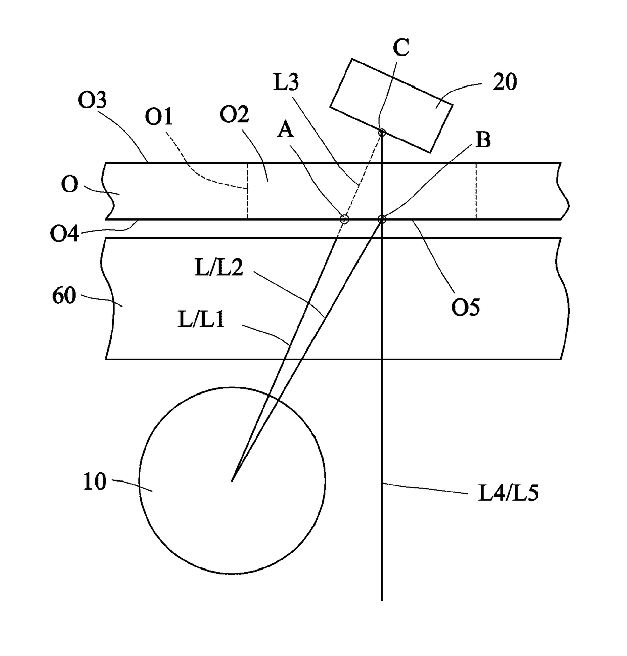 Scanning device with overhead reflecting mirror