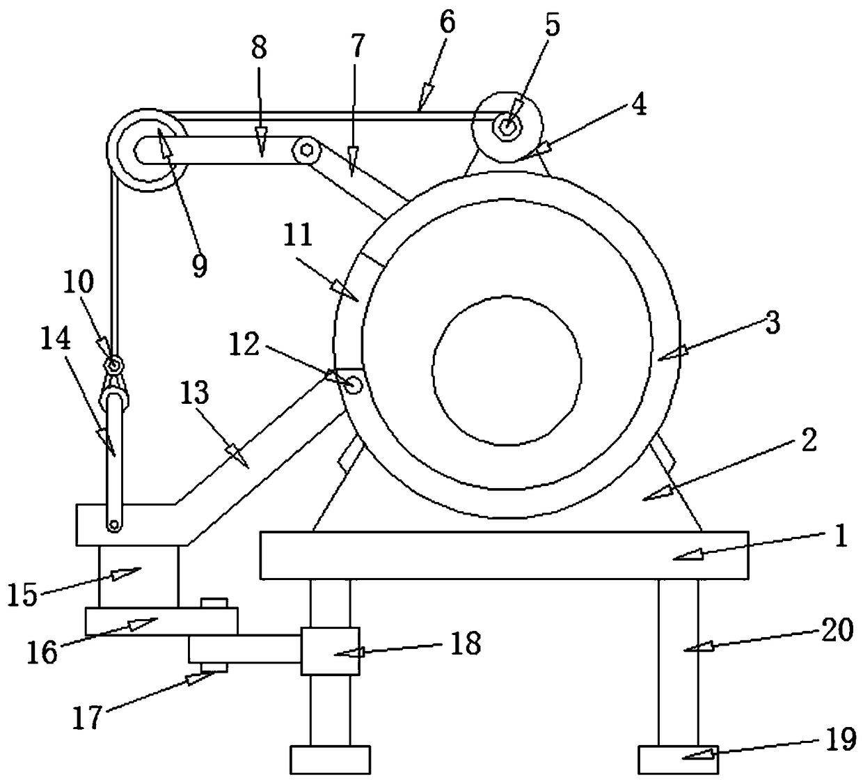 Concrete mixing machine for building