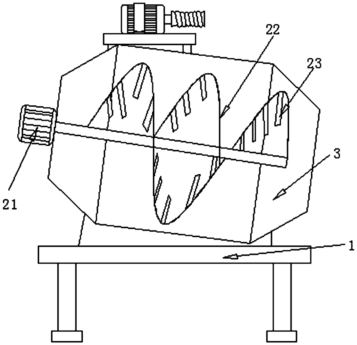 Concrete mixing machine for building