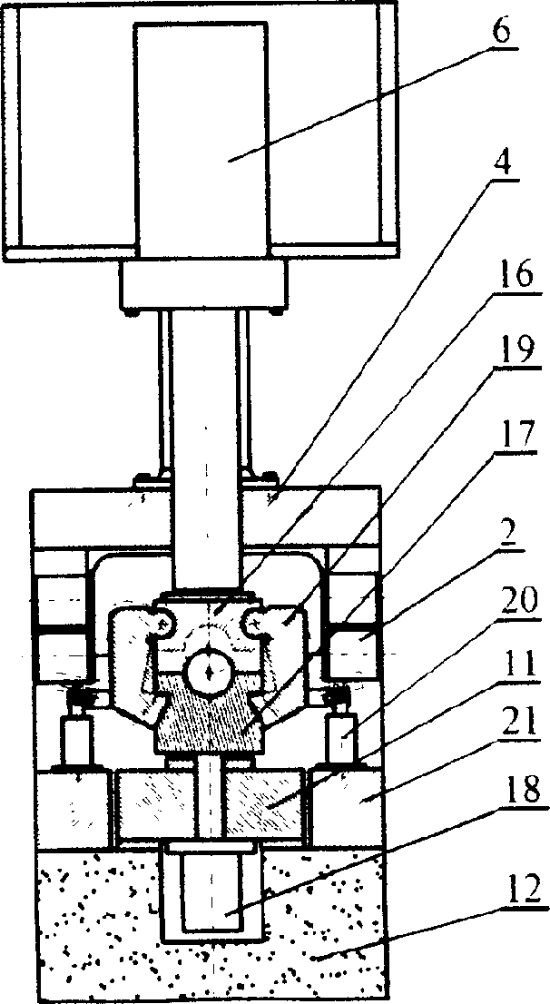 Special hydraulic press for crank axle bending and upsetting