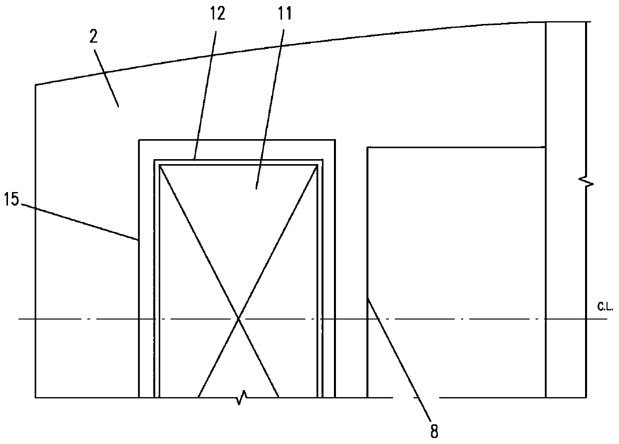 Bulk cargo ship liquefied natural gas bunker arrangement structure