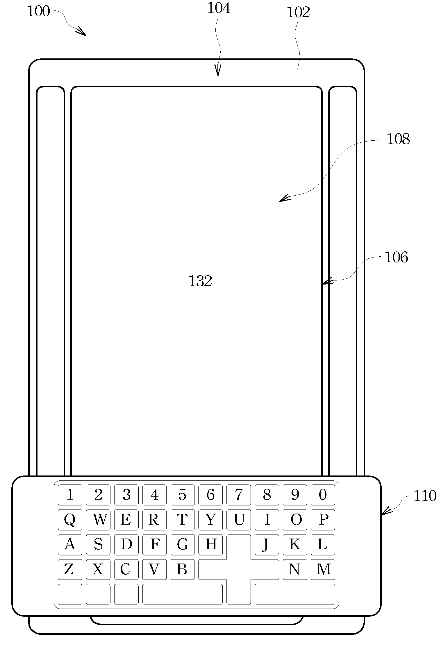 Handheld Device having Movable Keyboard