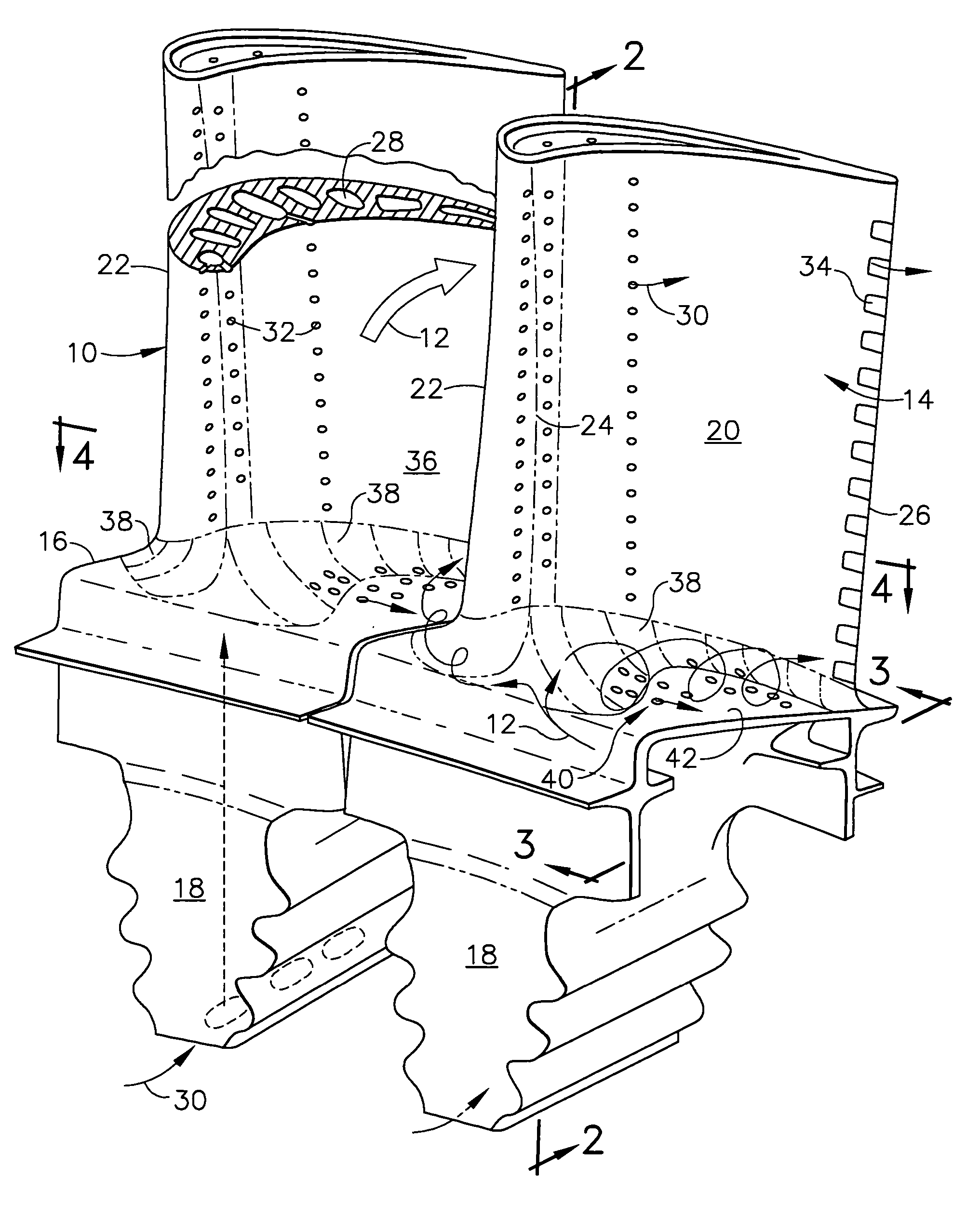 Funnel fillet turbine stage