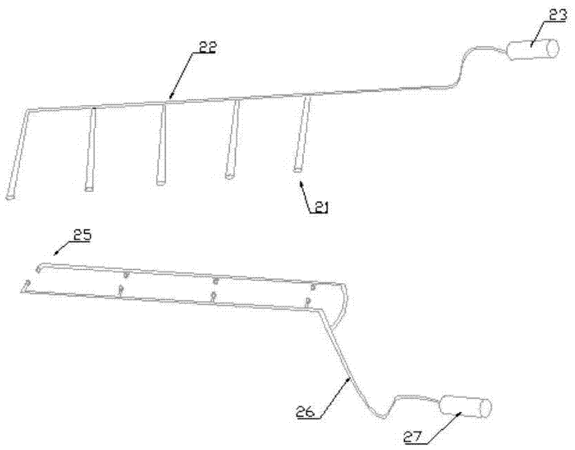 Conveying method and system device of side wires obtained by cutting of welding machine