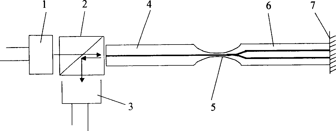 Michelson's interferometer integrated into single optical fiber