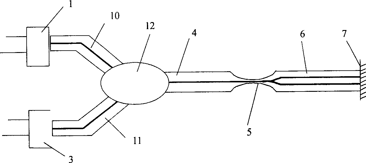 Michelson's interferometer integrated into single optical fiber