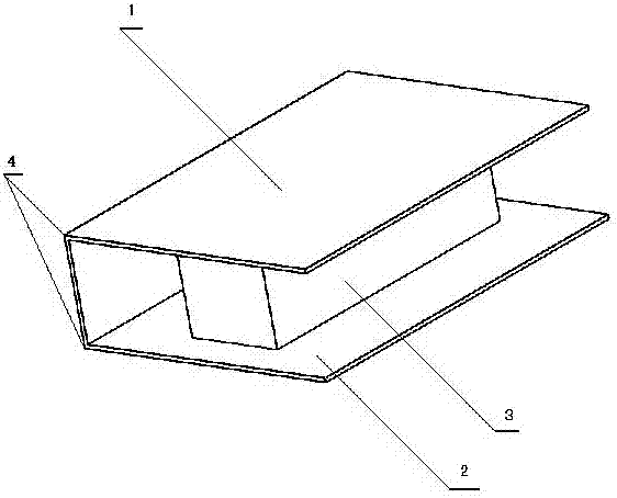 Square sandwiched box packaging case