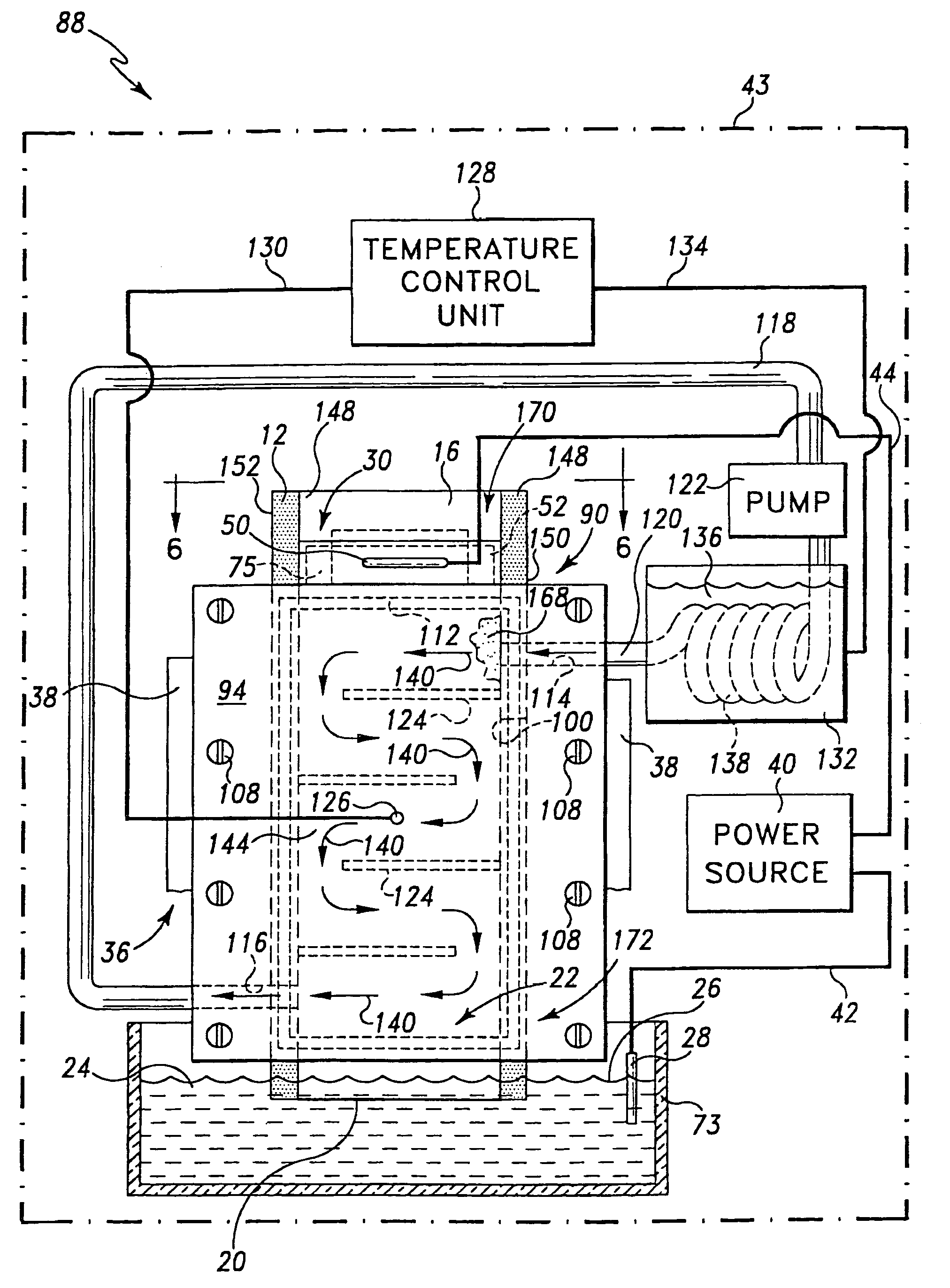 Arrangement and method for performing chromatography