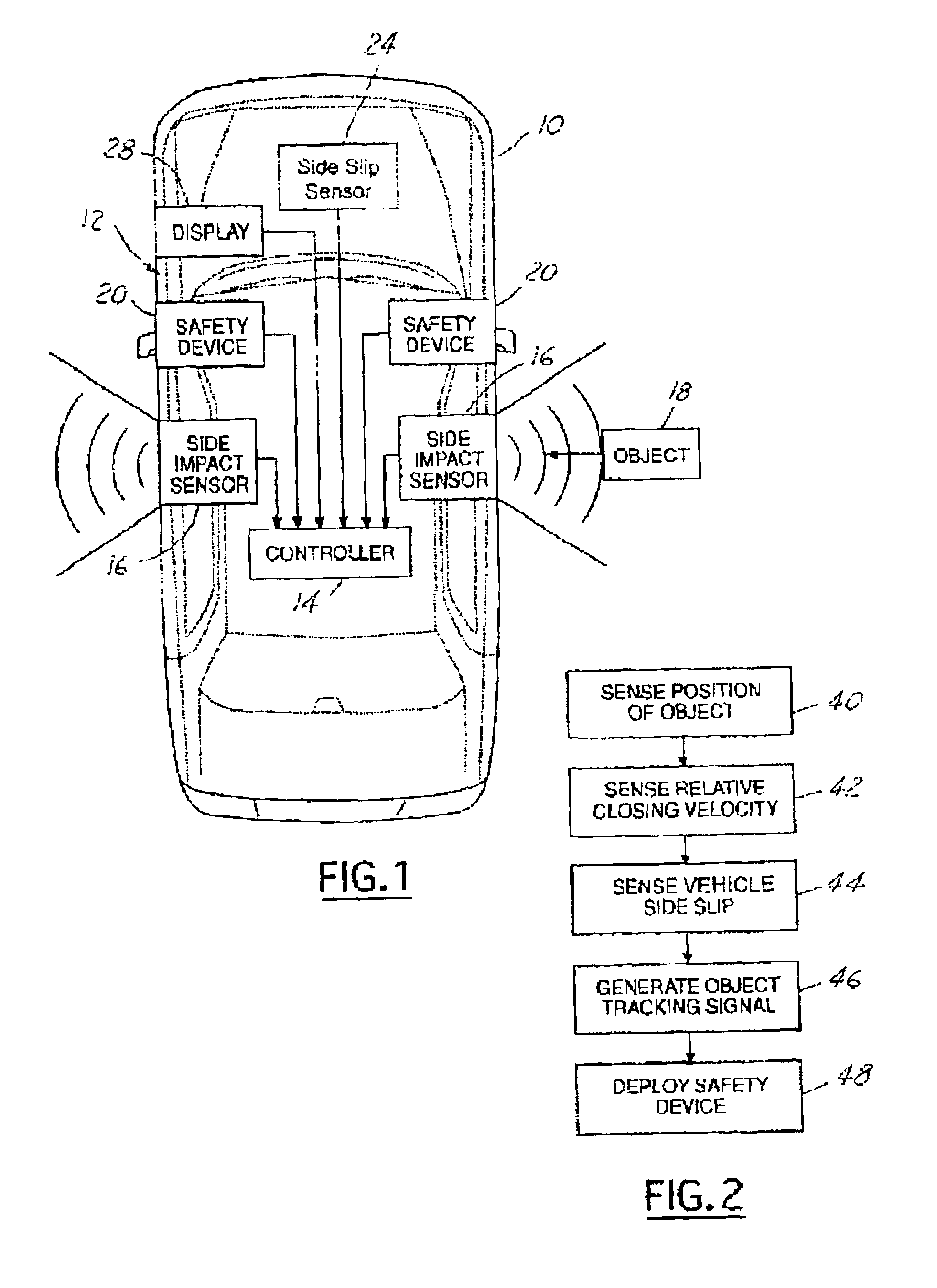 Side impact automotive crash sensor system