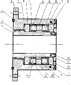 Rotation shaft combined sealing device