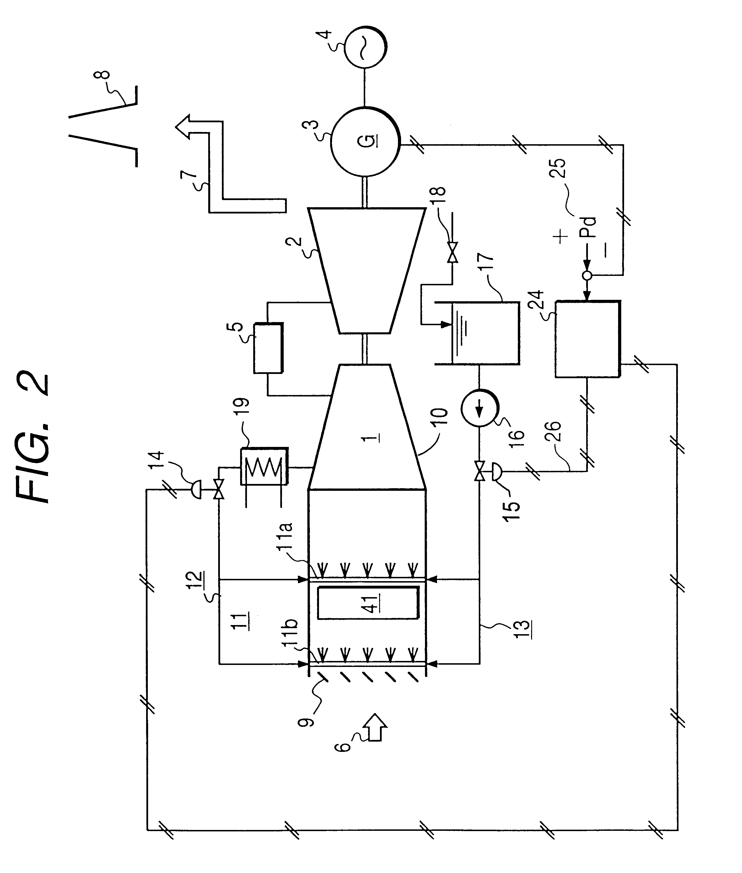 Gas turbine, combined cycle plant and compressor