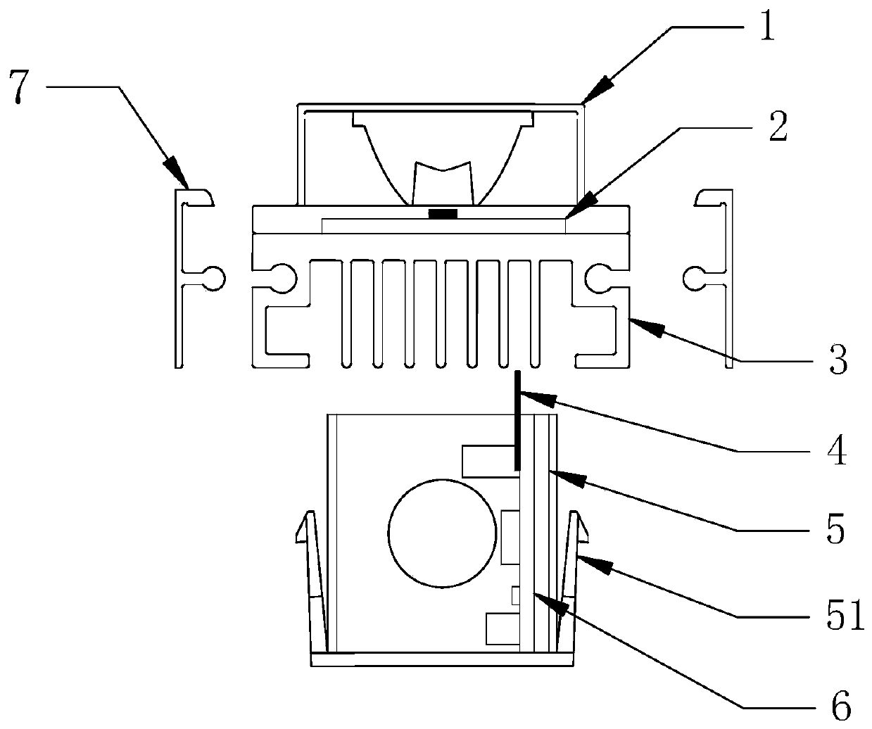 Modular wall washing lamp and assembling method thereof