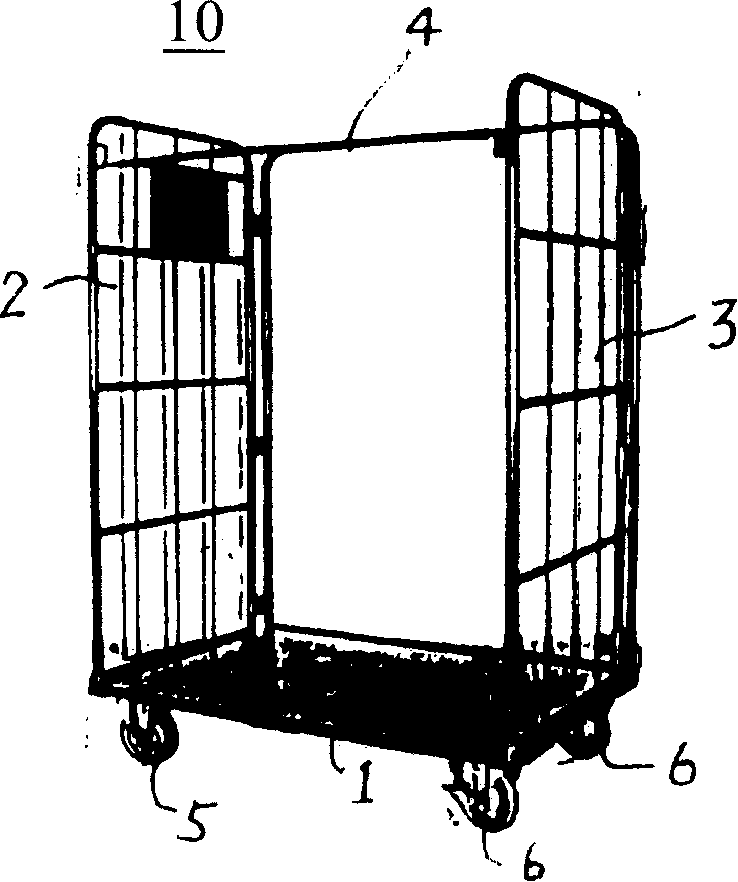 Folding type trolley and folding method thereof