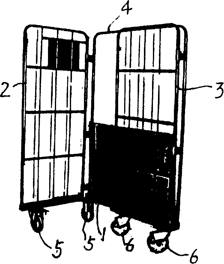 Folding type trolley and folding method thereof