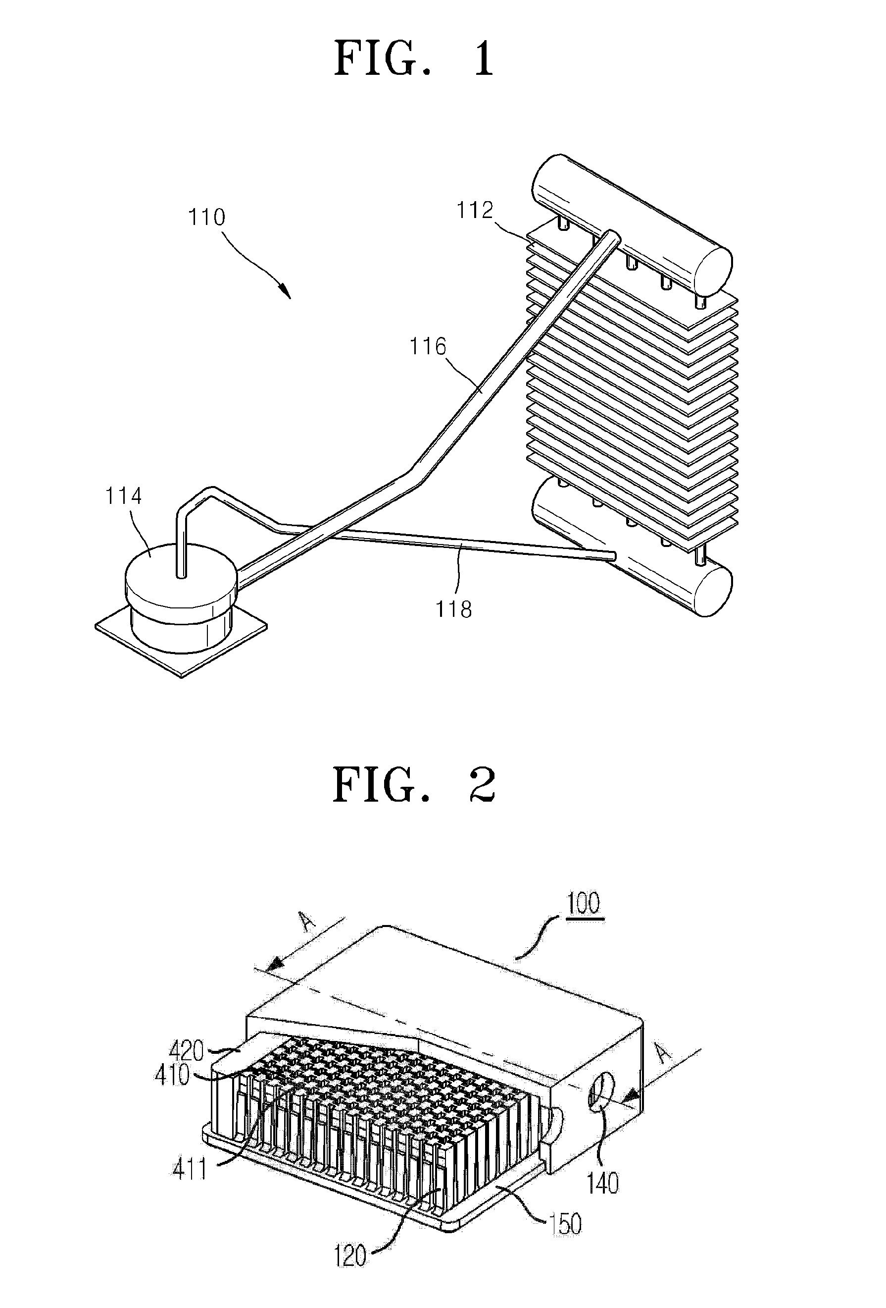 Evaporator for looped heat pipe system