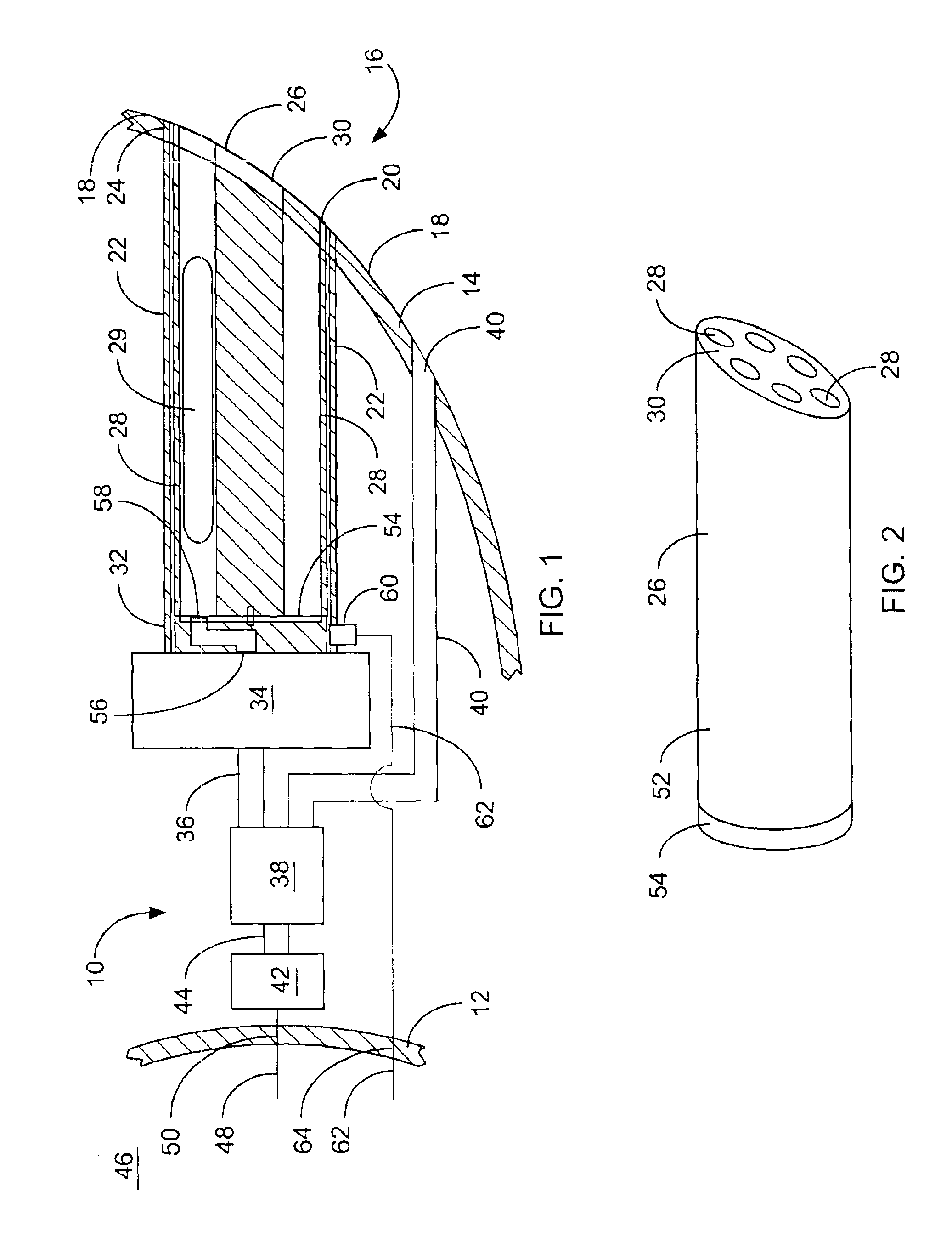 Assembly for launching bodies from an underwater platform