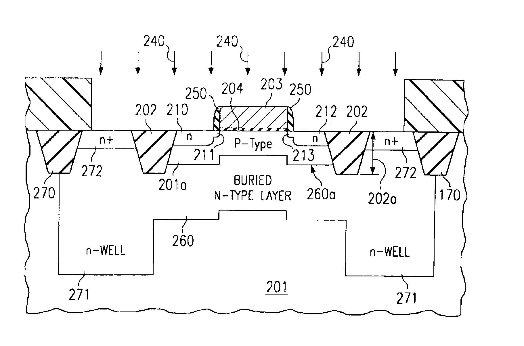 Eliminating substrate noise by an electrically isolated high-voltage I/O transistor