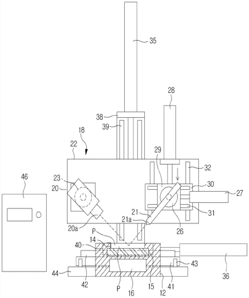 Inspection device for display panel