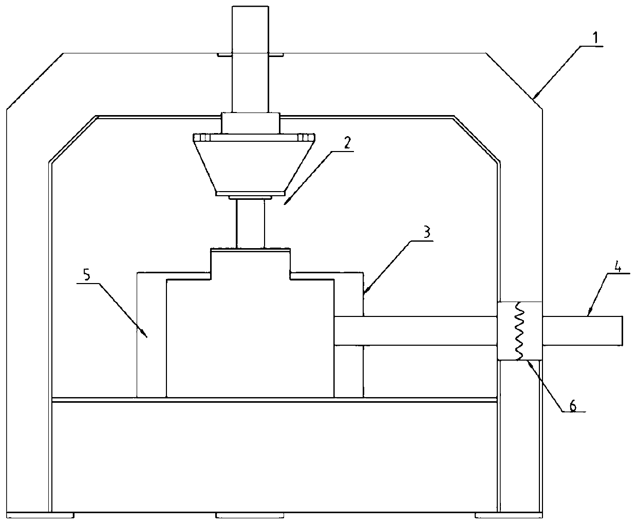 Measuring device for thermal conductivity of rock under high temperature and high pressure conditions