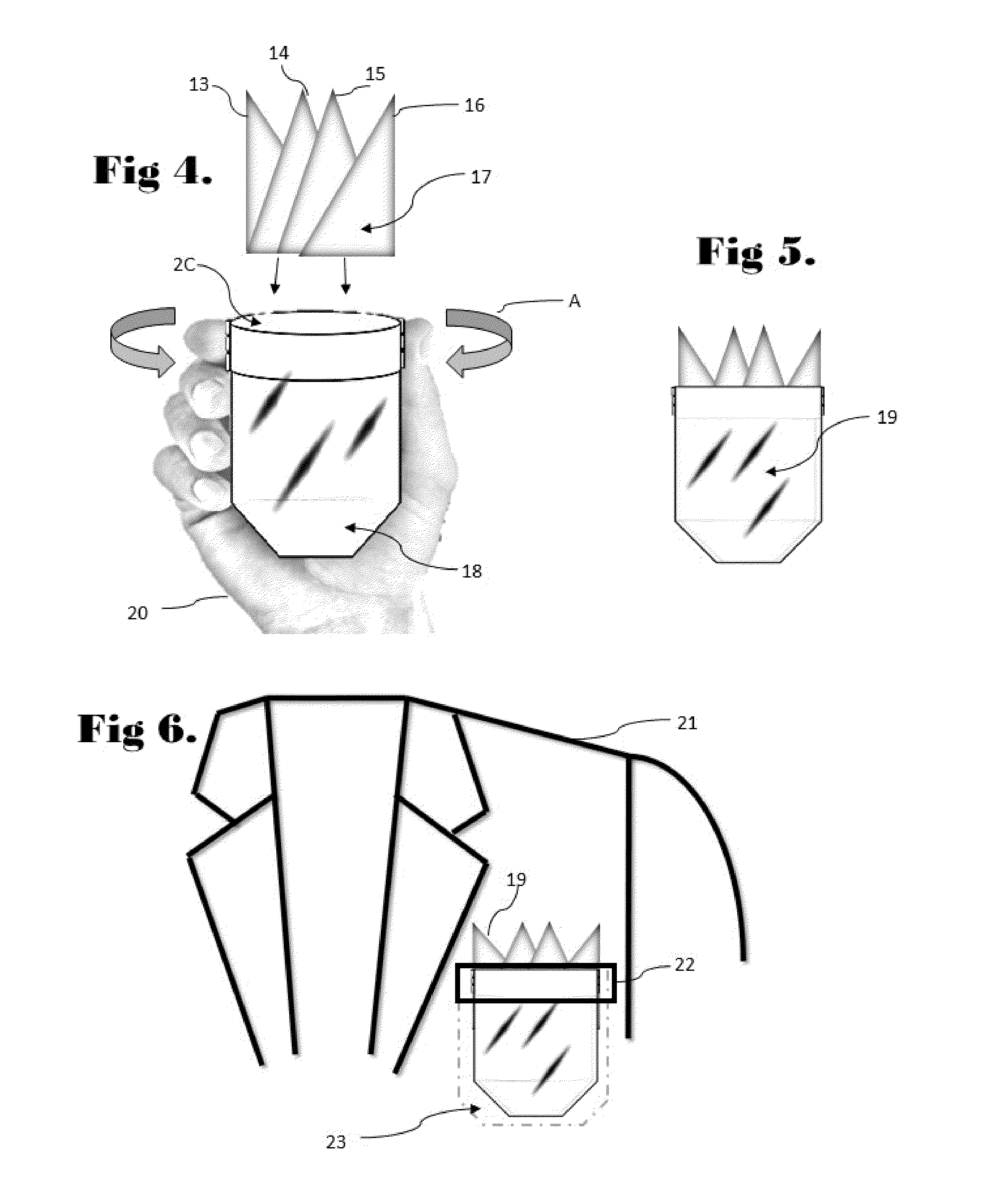 Pocket System for Holding a Handkerchief