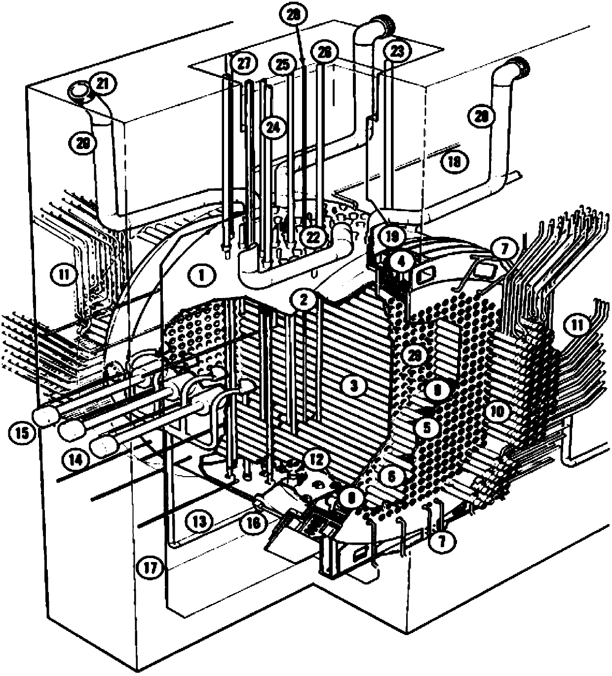 Method of producing radioisotopes using a heavy water type nuclear power plant