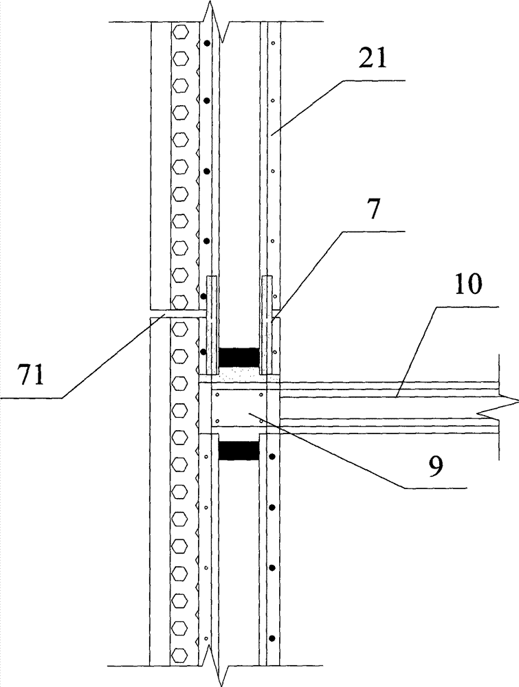 Full assembly wallboard connecting structure of shearing wall