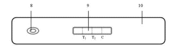 Brown meat essence multi-residue combined detection test paper card and preparation method thereof