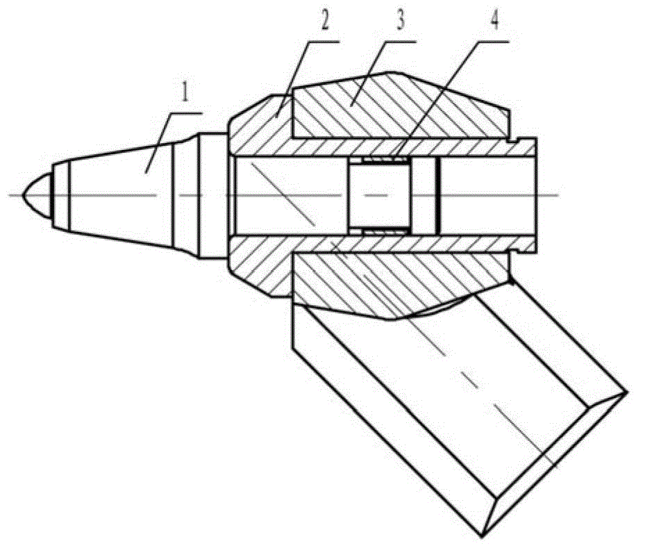 Duplex pickaxe type cutting tooth holder of drum shearer